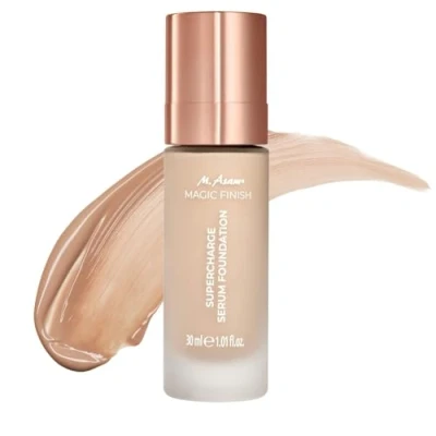 Abbildung von M. Asam MAGIC FINISH Supercharge Serum Foundation Warm Sand (30 ml) Feuchtigkeitsspendende flüssige &amp; straffendes Gesichtsserum in Einem, optimale Deckkraft Hyaluron, vegan