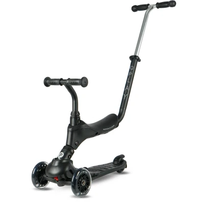 Abbildung von QPlay Sema Pro 3 rädriger 5 in 1 Tretroller, Schwarz