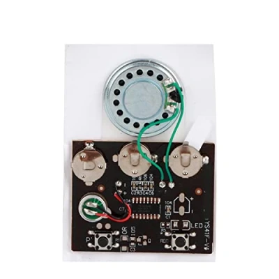 Abbildung von 27 s beschreibbare Musik Sound Voice Modul Chip 0,5 W mit Lautsprecher Knopfbatterie für kreative Geschenke/DIY Karte/Tortenschachtel(Schlüsselkontrolle)