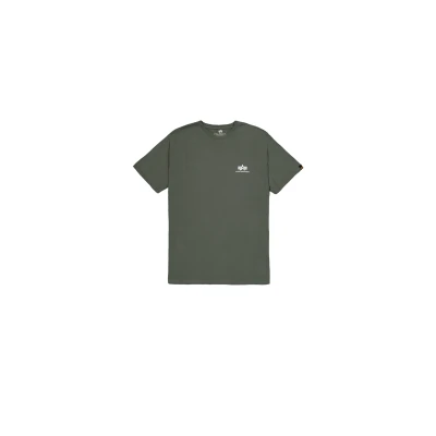 Abbildung von Alpha Industries Herren Basic T Small Logo Shirt, Dark Olive, 5XL