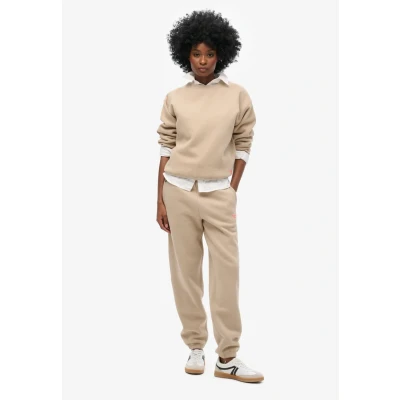Abbildung von Superdry Essential LOGO Cuffed Jogginghose, Damen, Größe: 42, Cobblestone grey