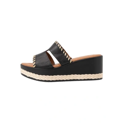 Abbildung von Tamaris Pantolette hoch, Damen, Größe: 40, Black/natural Leder
