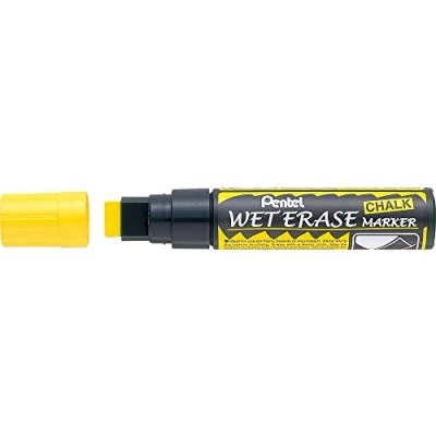 Abbildung von Pentel SMW56 G Kreidemarker Wet Erase Jumbo, Keilspitze 3,5 10,5 mm, gelb
