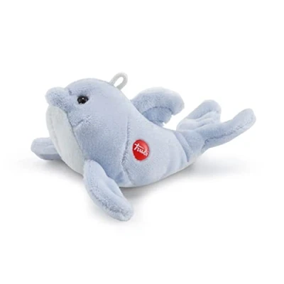 Abbildung von Trudi 51298 Sweet Collection Kleiner Delfin ca. 11 cm, Größe XXS, Stofftier mit weichen Materialien und liebevollen Details, Plüschtier Rückenflosse, waschbar, Kuscheltier für Kinder &amp; Babys, Blau
