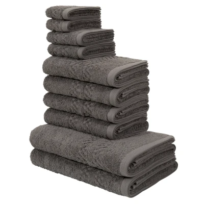 Abbildung von Home affaire Handtücher &quot;Regona, flauschig und weich, Premium mit Bordüre, 500 gr/m²&quot;, (Set, 10 St., 2 Duschtücher 4 Gästetücher Seiftücher), Duschtücher, Handtücher, Gästetücher, Seiftücher, 100% Baumwolle