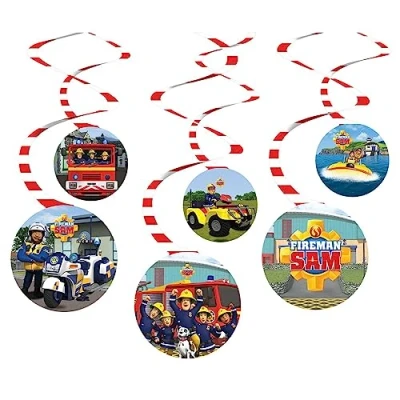 Abbildung von amscan 6 Swirl Girlanden Feuerwehrmann Sam