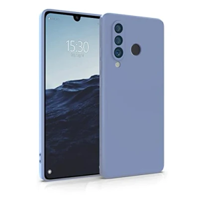 Abbildung von MyGadget Hülle für Huawei P30 Lite robuste Silikon Schutzhülle TPU Case Slim Silikonhülle Back Cover Kratzfest Handyhülle Matt Blau