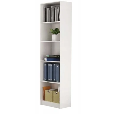 Abbildung von BDW Bücherregal 5 Fächer Standregal Aktenregal Wandregal Raumteiler Regal Raumtrenner Büroregal Mehrzweckregal 50x30x182cm Holzwerkstoff (Weiss)