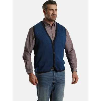 Abbildung von Charles Colby DUKE Kalman Weste, Herren, Größe: 5XL, Blau gemustert