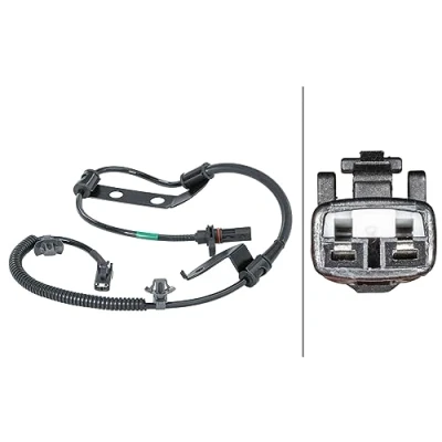 Abbildung von HELLA 6PU 012 679 841 ABS Sensor mit Halter aktiver 2 790 12 KIA: cee‘d I Schrägheck, Kombi