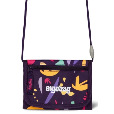 Abbildung von ergobag Brustbeutel Geldbeutel, Mini Portemonnaie mit Kleingeldfach, Sichtfenster für Mädchen und Jungen AmBärzonas Lila