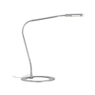 Abbildung von Paulmann 74995 LED Schreibtischleuchte Plaza 3W Eisen gebürstet/Metall moderne Tischlampe Tischleuchte Leselampe Büro