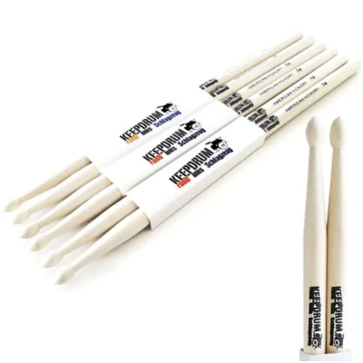Abbildung von keepdrum 5B Hickory Wood Drumsticks Schlagzeug Stöcke 3 Paar