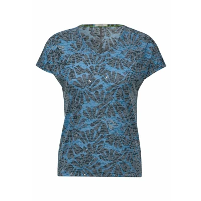 Abbildung von Cecil BURN OUT Top, Damen, Größe: XXL, Blau