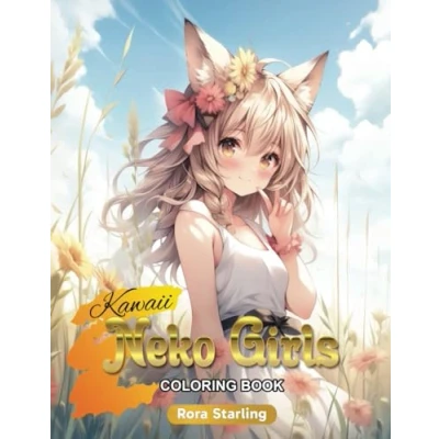 Abbildung von Kawaii Neko Girls Coloring Book: Cute Anime Cat Characters to Color for All Ages