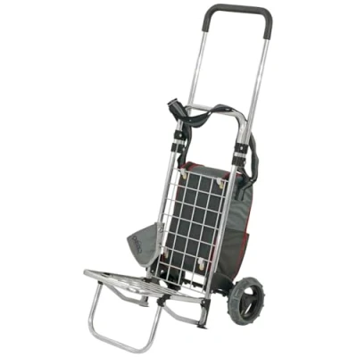 Abbildung von Camping Sackkarre Trolley Transport Karre Wagen Kühltasche Klappbar Alu