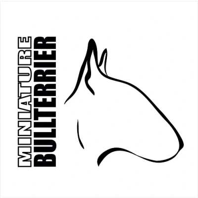 Abbildung von siviwonder Auto Aufkleber Miniature Bullterrier Profil Hundeaufkleber Black