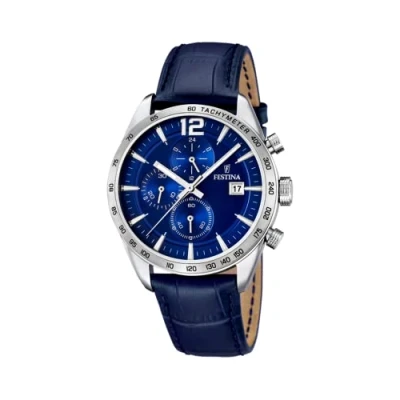 Abbildung von Festina Herren Armbanduhr XL Chronograph Quarz Leder F16760/3