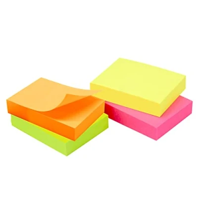 Abbildung von Notizblock, wiederverwendbar, 4 x 100 Blatt, 50 37 mm (Néon)