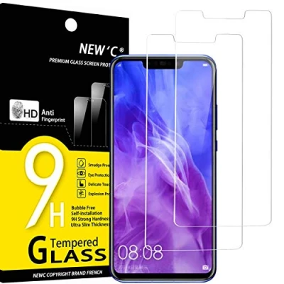 Abbildung von NEW&#039;C 2 Stück, Panzer Schutz Glas für Huawei Nova 3, 3i, Frei von Kratzern, 9H Härte, HD Displayschutzfolie, 0.33mm Ultra klar, Ultrabeständig