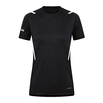 Abbildung von JAKO Damen T Shirt Challenge, Schwarz Meliert/Weiß, 36