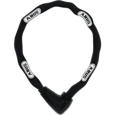Abbildung von ABUS Kettenschloss Steel O Chain 9808K Fahrradschloss mit XPlus Zylinder zum Schutz vor Manipulation Sicherheitslevel 11 8 mm stark 170 cm lang Schwarz