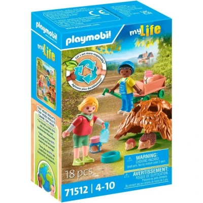 Abbildung von Playmobil® Konstruktions Spielset Pflege der Igelfamilie (71512), My Life, (18 St), Made in Europe