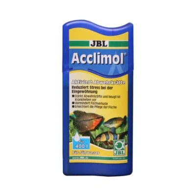 Abbildung von JBL Acclimol 2307100 Wasseraufbereiter für Süßwasser Aquarien zur Neueingewöhnung von Fischen, 100 ml