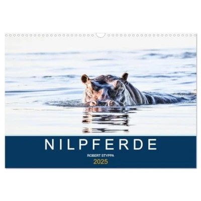 Abbildung von Nilpferde, Kolosse in Afrika (Wandkalender 2025 DIN A3 quer), CALVENDO Monatskalender