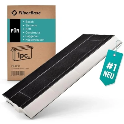Abbildung von FilterBase® Aktivkohlefilter für BOSCH 434229 DHZ4505 DHZ4506 SIEMENS LZ45501 LZ45500 NEFF Z5144X1 Z5144X5 CONSTRUCTA CZ5144X5 Balay 00434229 3BT769X Gaggenau Küppersbusch KF280001 KF280002