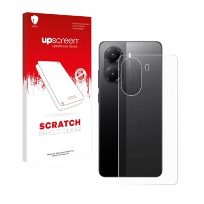 Abbildung von upscreen Schutzfolie für Xiaomi Poco X7 Pro (Rückseite) Kristall klar, Kratzschutz, Anti Fingerprint