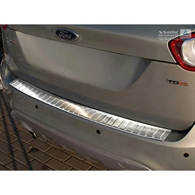 Abbildung von Avisa Edelstahl Heckstoßstangenschutz kompatibel mit Ford Kuga 2008 2013 &#039;Ribs&#039;