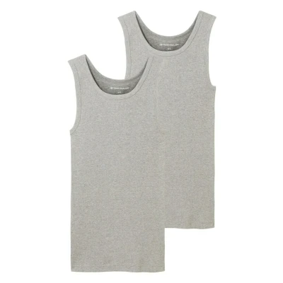Abbildung von TOM Tailor Garron 2PACK TANK Unterhemd/shirt, Herren, Größe: XXL, Grey/medium/melange