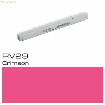 Abbildung von COPIC Classic Marker Typ RV 29, Crimson, professioneller Layoutmarker, mit einer breiten und feinen Spitze