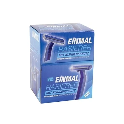 Abbildung von Teqler Einmalrasierer T 370650, rasiert jede Haarlänge sanft, sicher und hautschonend, blau (100 er Pack)
