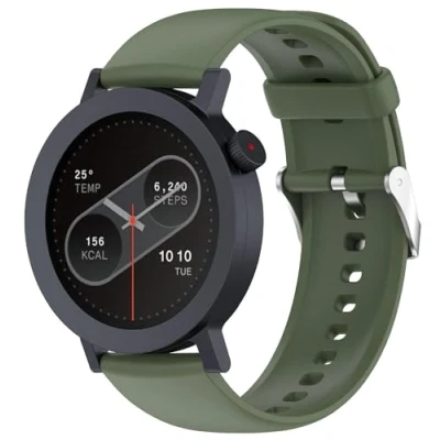 Abbildung von GIOPUEY Armband Kompatibel mit Nothing CMF Watch Pro 2, Weiches Silikon [Verschleißfest] [Atmungsaktiv] Ersatzarmband Army Green