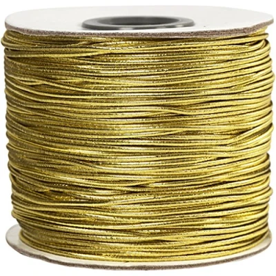 Abbildung von Create Craft 41047 Elastische Schnur, 1 mm, goldfarben, 100 m