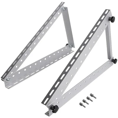 Abbildung von revolt Montagegestell PV: verstellbare Aluminium Solarpanel Halterung, 14,5&quot; / 37 cm, bis 150 kg (PV Wandhalterung, Solarhalterung, Photovoltaik)