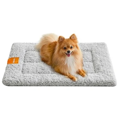 Abbildung von Feandrea Katzendecke, Hundedecke, Haustier Decke, für Hunde, Katzen, 60 x 45 cm, S, maschinenwaschbar, trocknergeeignet, rutschfest, Taubengrau PPB001G01