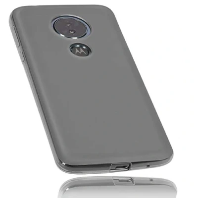 Abbildung von mumbi Hülle kompatibel mit Motorola Moto G6 Play Handy Case Handyhülle, transparent schwarz