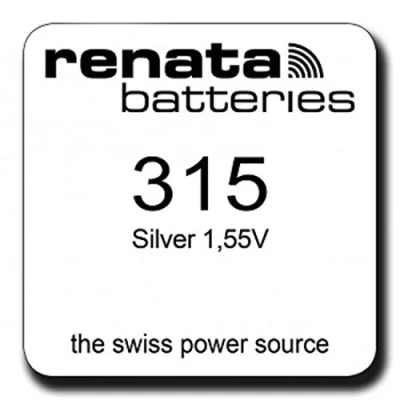 Abbildung von 1 x Renata Batterien, erhältlich in allen Größen, Quecksilber, Silberoxid Uhrenbatterien