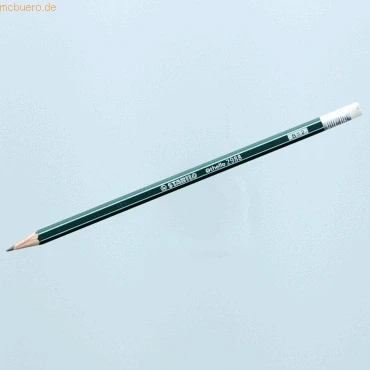 Abbildung von 12 x Stabilo Bleistift mit Radierer Othello B grün Streifen