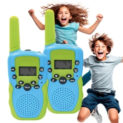 Abbildung von Maxlife Walkie Talkie Kinder Blau Grün MXWT 200 Sichere 8 Kanäle 2er Set Langstrecken Outdoor Spiele für Spielzeug ab 3 Jahre Geschenke
