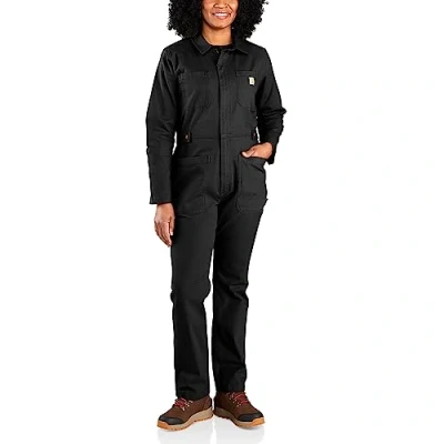 Abbildung von Carhartt Damen Rugged Flex Relaxed Fit Canvas Coverall Arbeitsschutzanzug, Schwarz, M