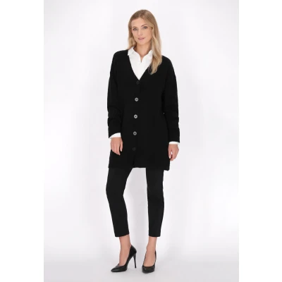 Abbildung von Strickjacke SCHMUDDELWEDDA M/L / Schwarz 50% Acrylic 32% Polyesteramide 18% Polyester