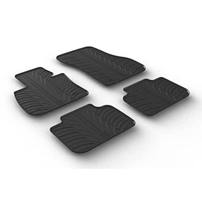 Abbildung von Gledring 0494 Fußmattensatz Gummi vorne und hinten 4 schwarz 750mm 550mm BMW: X1