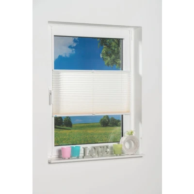 Abbildung von K home 422148 1 Klemmfix Plissee 40 x 130 cm (B L) Creme Lichtschutz +++ Moderne Crushed Optik