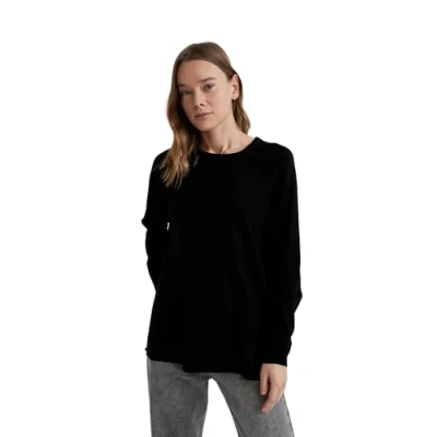 Abbildung von DeFacto Damen Strickmode Stilvolle Strickpullover Blusen &amp; Tuniken für Auswahl an Pullover Feinstrickpullover Strickjacken und Pulli