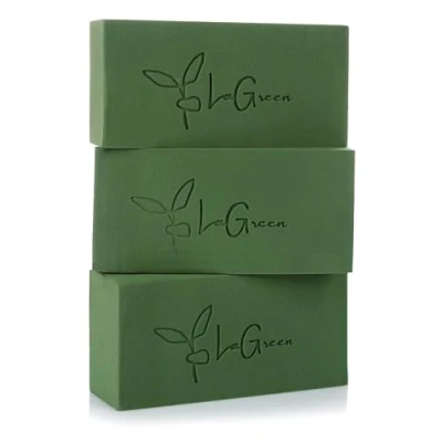Abbildung von LaGreen Blumensteckschaum 3er Pack Steckmasse Steckschwamm für Frischblumen, Trockenblumen, Blumengesteck und Adventskranz 20 x 10 7 cm (Grün)