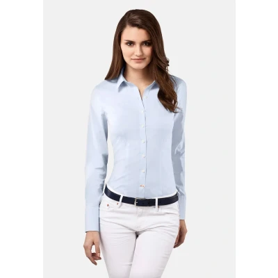 Abbildung von Vincenzo Boretti Hemdbluse, Damen, Größe: 38, Eisblau